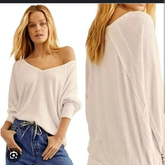 Free People Tops - Free People Santa Clara Long Sleeve Thermal Top Women's Size Med NWT